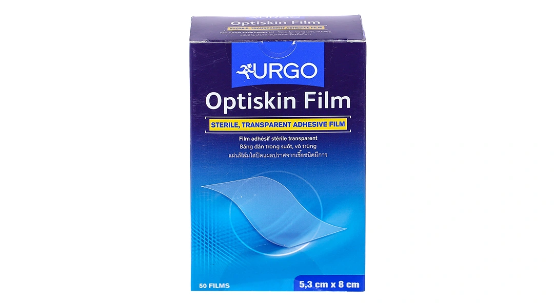 Băng dán bán thấm nước Urgo Optiskin Film (5.3cm x 8cm) hộp 50 miếng - 